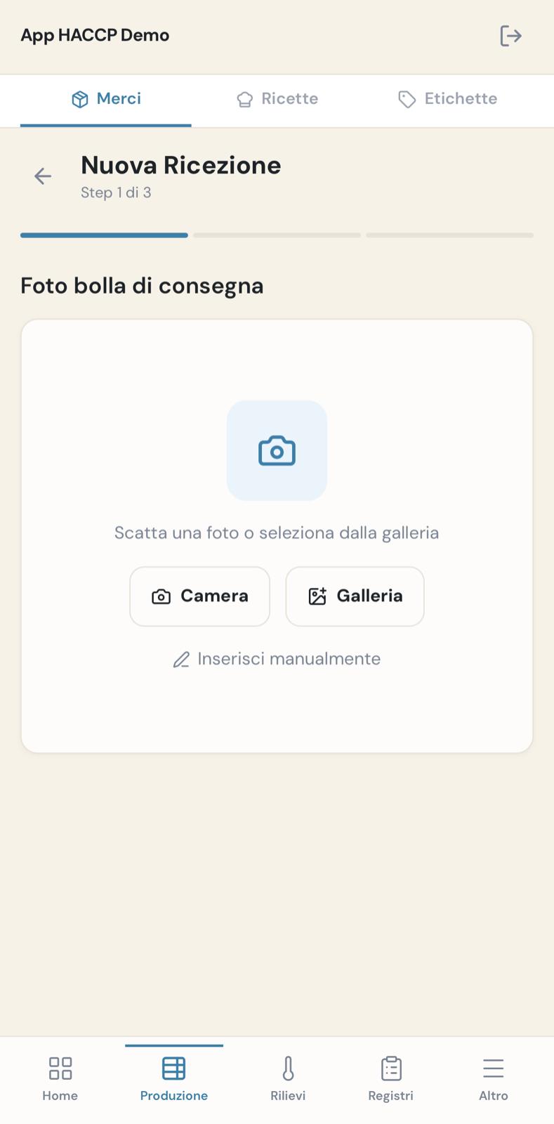 Ricezione merci con OCR AI