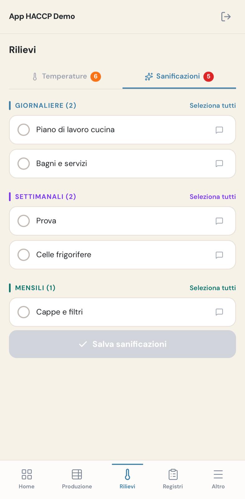 Sanificazioni